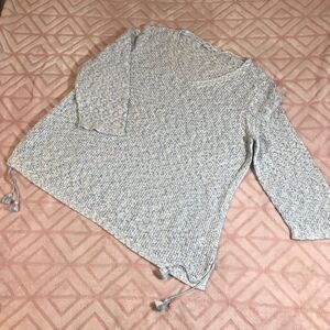 Talbots Baby Blue White Women‘s knitted sweater Size 3XL Knit Cottagecore P1188